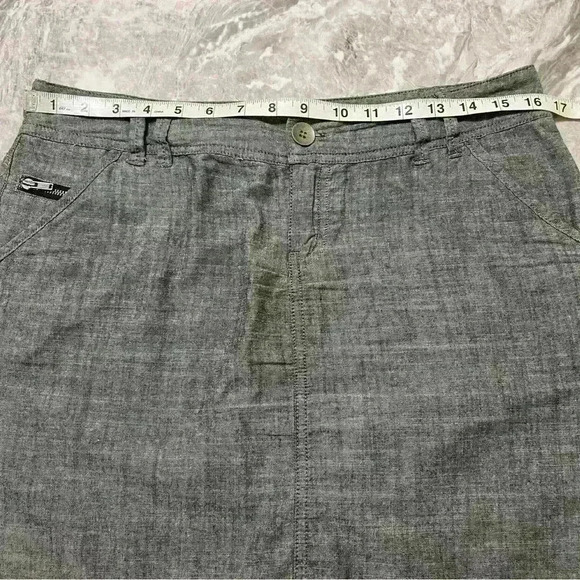CONVERSE ALL STAR WOMEN’S SKIRT GRAY SIZE 6 100 % COTTON OUTDOOR POCKETS - Picture 4 of 6